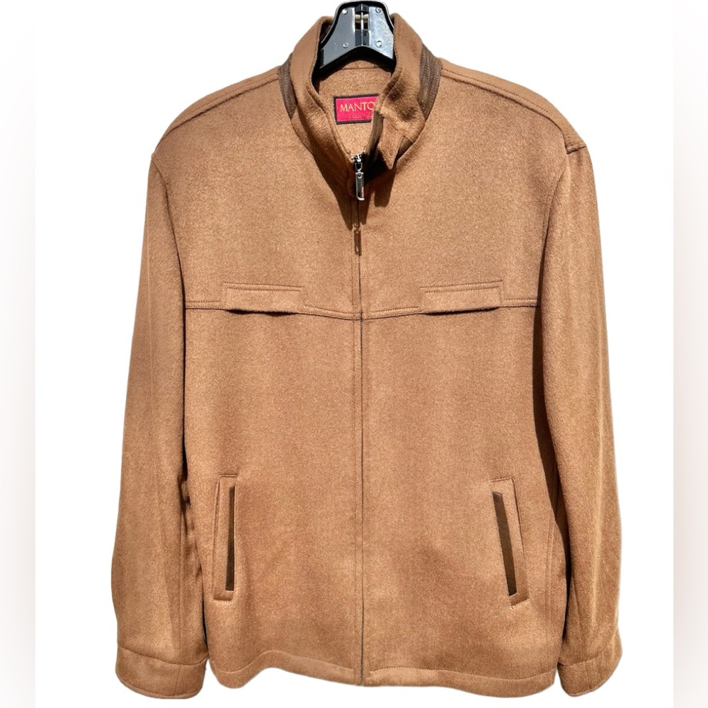 NWT MANTONI Italian Cashmere Wool Zip Moto Jacket Renaissance Coat Size L $2650